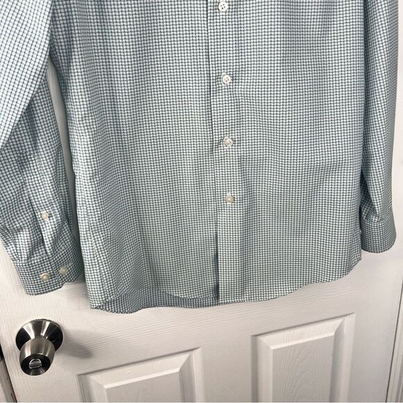 Sz S Egara Checkered Shirt with Blue and Green Pattern $50 MSRP NWOT - Picture 7 of 11